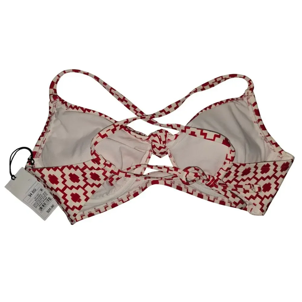 NWT Red Geometric Underwire Bikini Top – 34DD (Shade & Shore) - Picture 4 of 8
